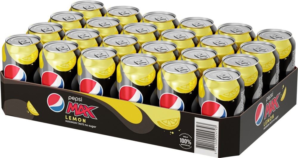 Pepsi Max Lemon - pantfri EXPIRED - 24 x 0,33 L