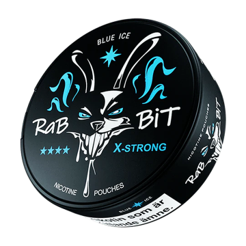 RABBIT Blue Ice nikotinposer – slim nicotine pouches extra strong med kølende ice mint smag