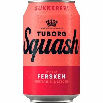 Tuborg Squash Fersken sukkerfri - pantfri