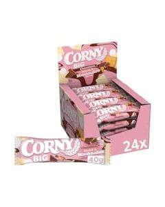 Corny Big Marshmallow 24x40g fuldkorns müslibarer med chokolade kiks og marshmallows