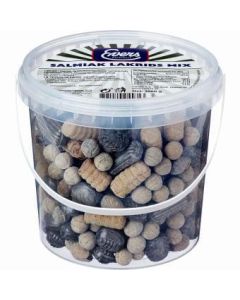 Evers Salmiak Lakrids Mix Display 1kg med salmiak- og lakridsbolsjer
