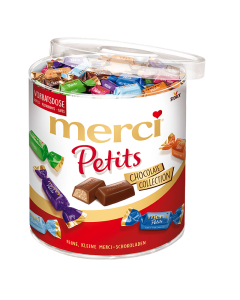 Merci Petits chokolade runddåse – blandede chokolader individuelt pakket
