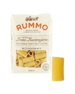 Rummo Mezzi Rigatoni Nr. 51 500 g – premium italiensk rigatoni pasta af durumhvede med riller og al dente bid