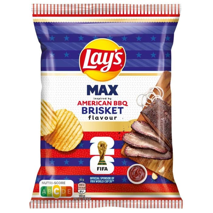 Lay's Max BBQ Brisket amerikansk stil