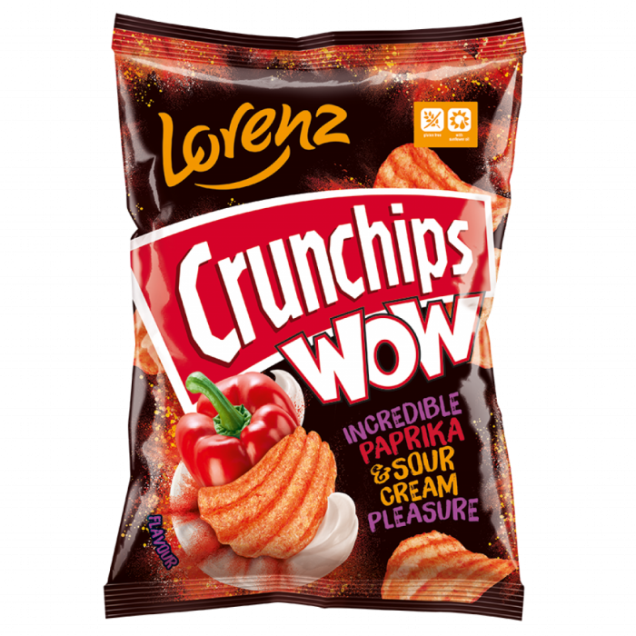 Lorenz Crunchips WOW Paprika & Creme Fraiche
