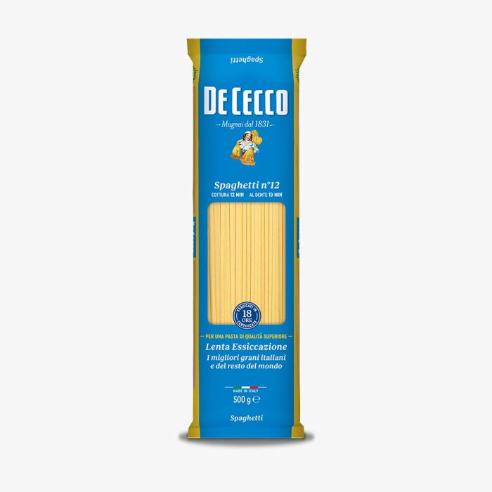 De Cecco Spaghetti Nr. 12 500 g – premium italiensk spaghetti af durumhvede med perfekt al dente bid