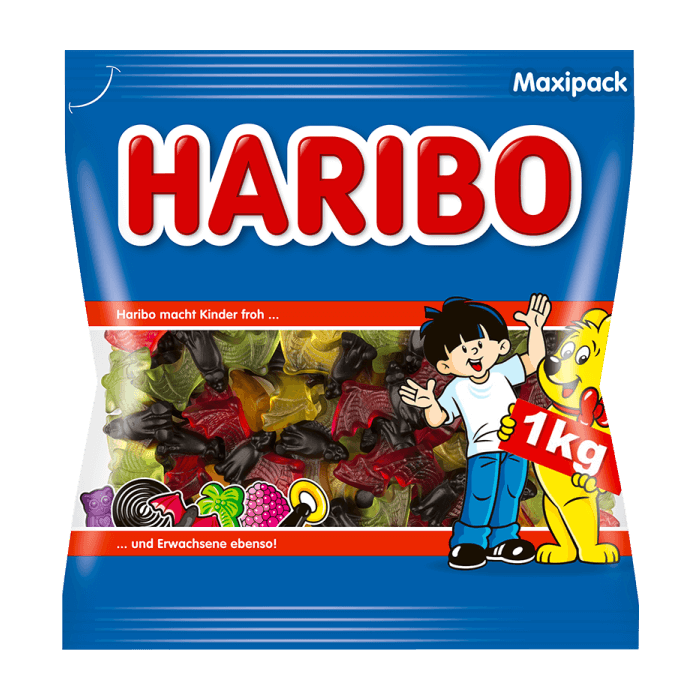 Haribo Vampire 1kg med frugtgummivinger og sød-stærk lakridskrop