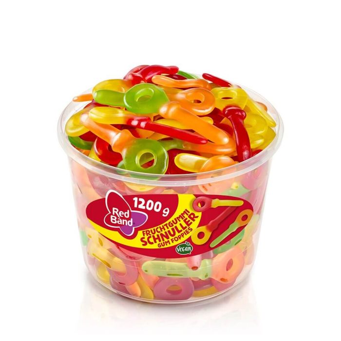 Red Band Fruchtgummi Schnuller 1200g ekstra lange frugtgummi sutter med to smage Red Band Fruchtgummi Schnuller 1200g ekstra lange frugtgummi sutter med to smage