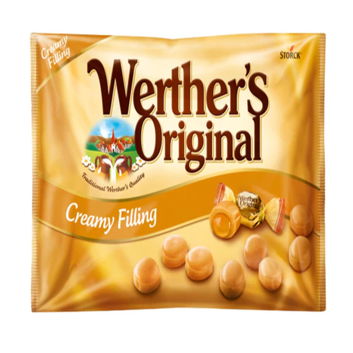 Werther’s Original Creamy Filling karamelbolcher 1 kg med blødt karamelfyld
